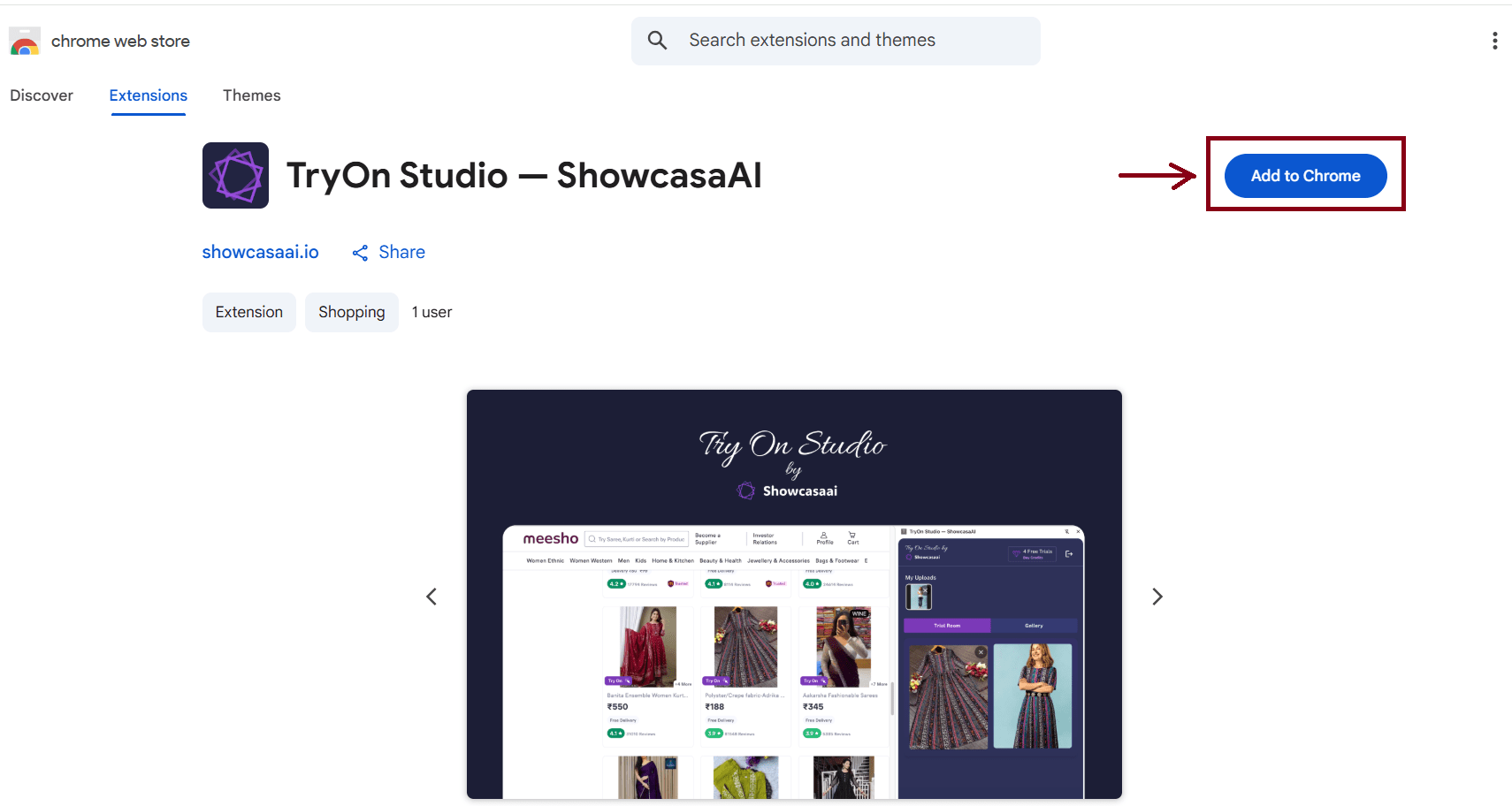 Install TryOn Studio -ShowcasaAI